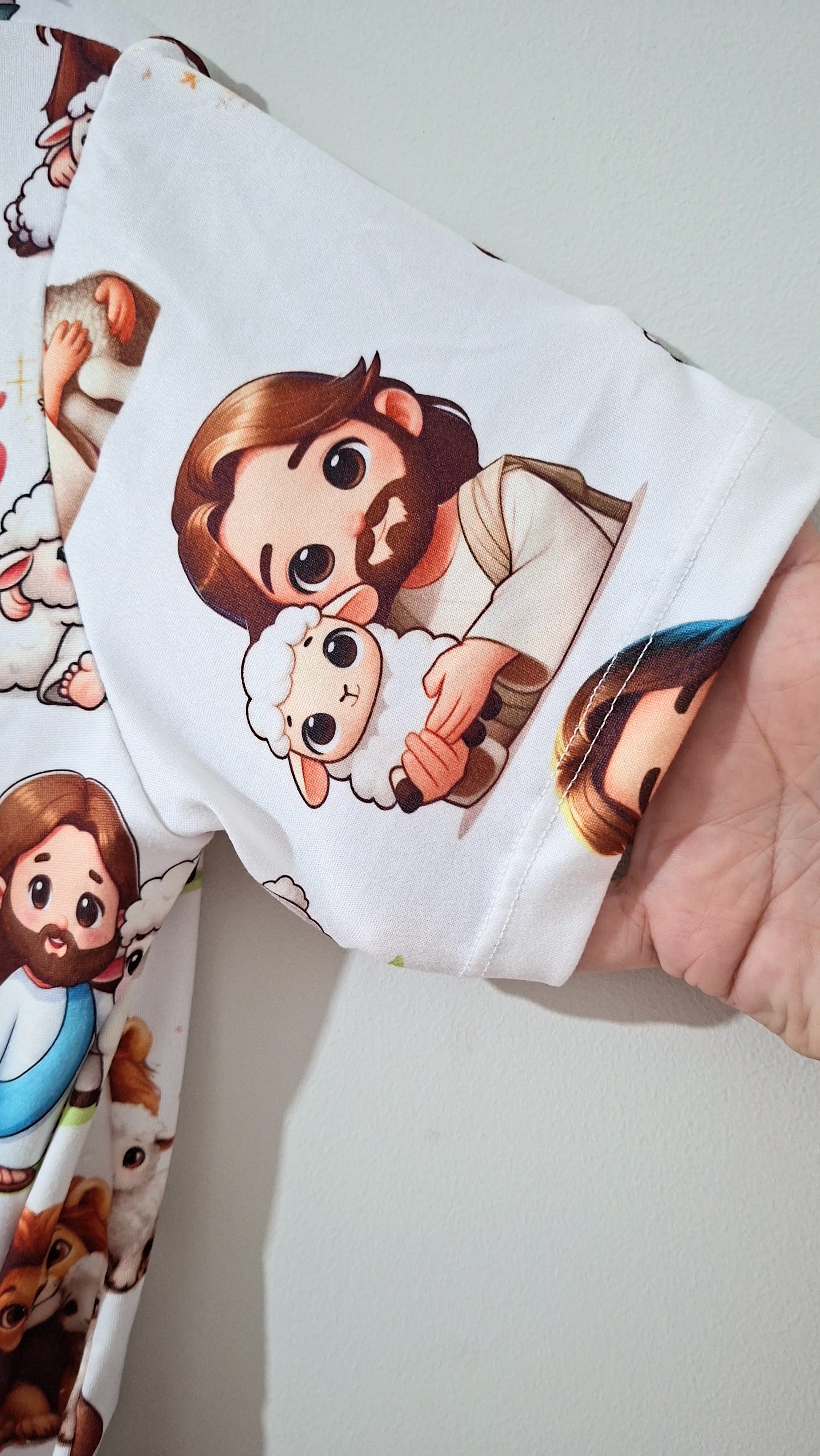 Pijama Infantil Jesus e ovelhinhas