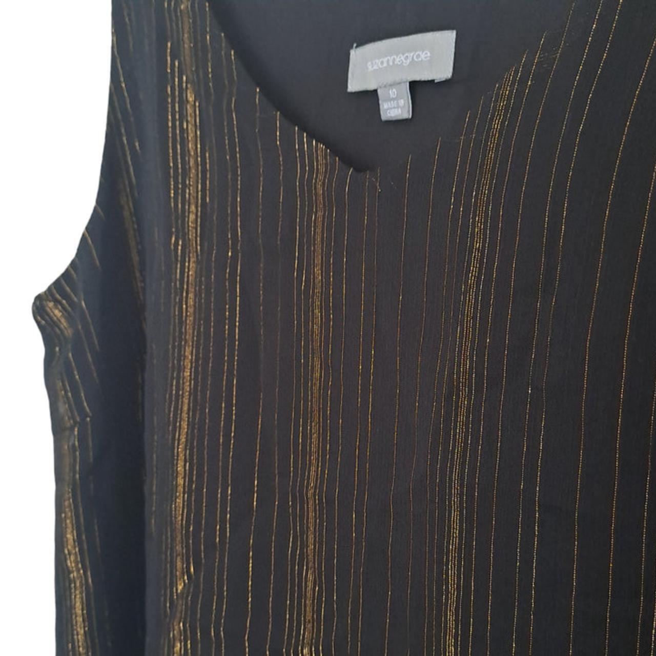 Blouse Women UK10 Glittery Sleeveless top