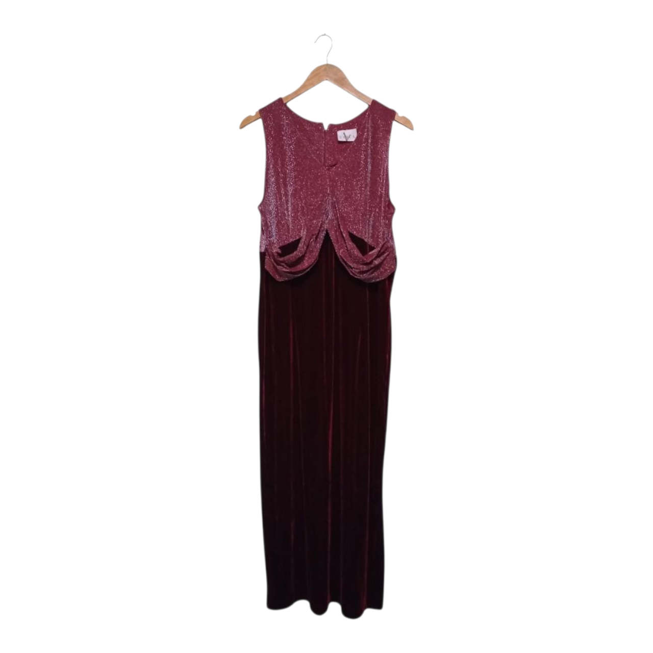 Dress Women Large Elegant Burgundy Maxi
