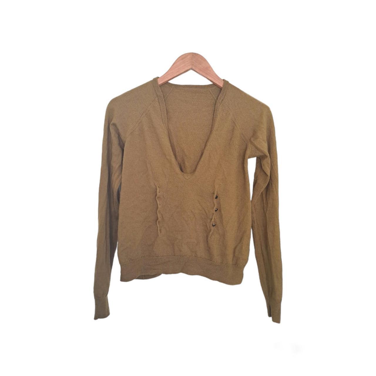 Sweater Women XS Size 8 Brown V-neck