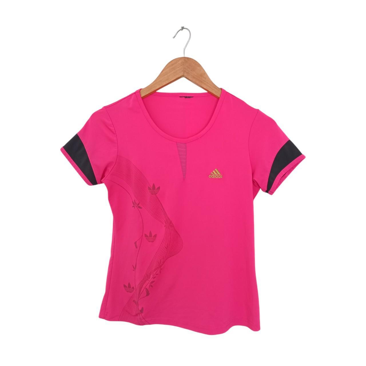 Shirt Women XS UK8 Pink Adidas Top