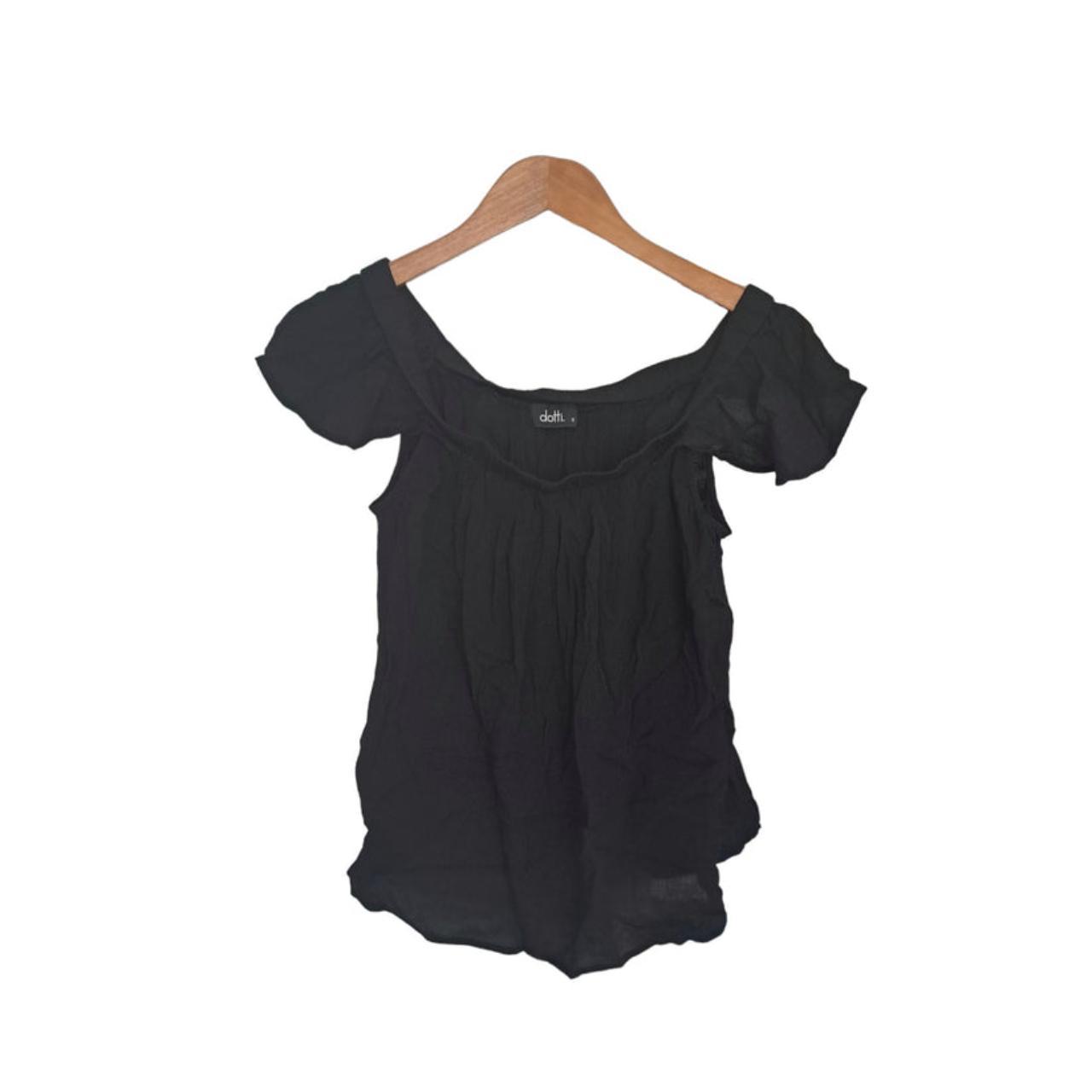 Blouse Women Medium UK12 Black Boho Off Shoulder