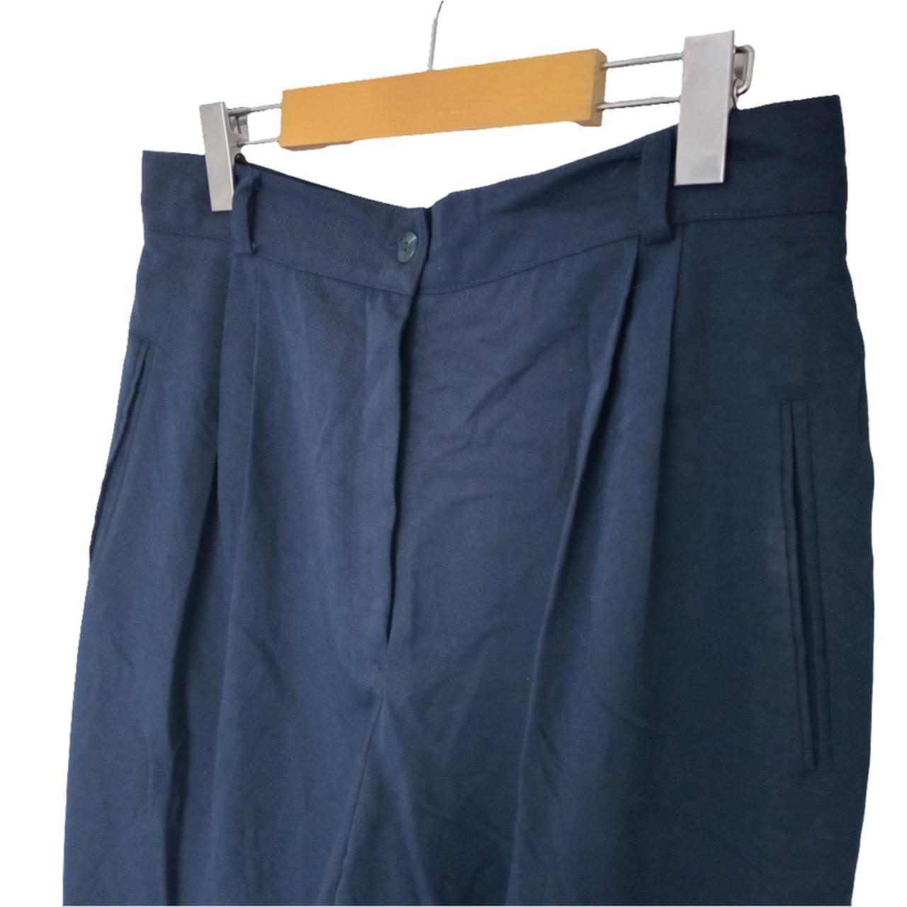Pants Women Medium UK12 Navy blue slacks