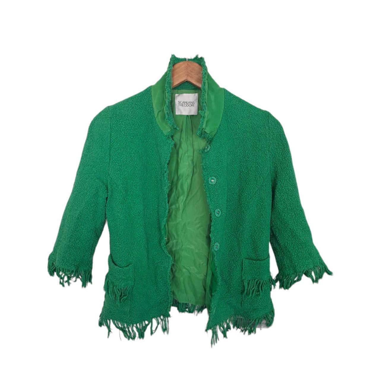 Bolero Women Small Size 10 Green Fringe Top