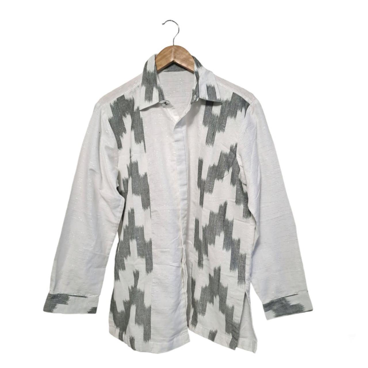 Polo Shirt Men Large Glittery Long Sleeve