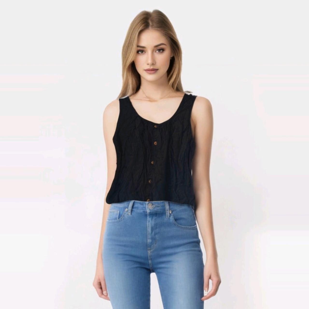Crop top women UK10 black