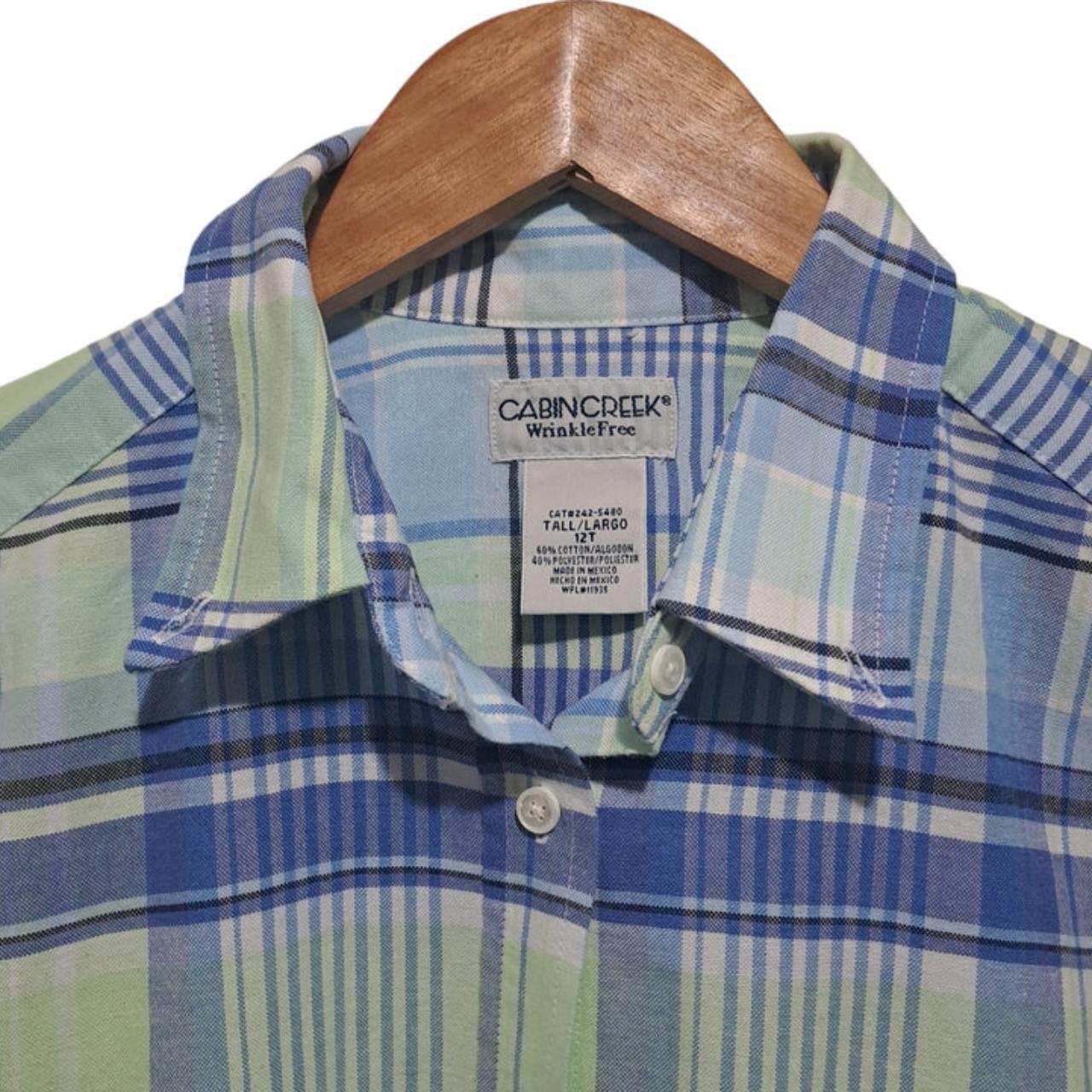 Polo Shirt Men Large Checkered Long sleeve