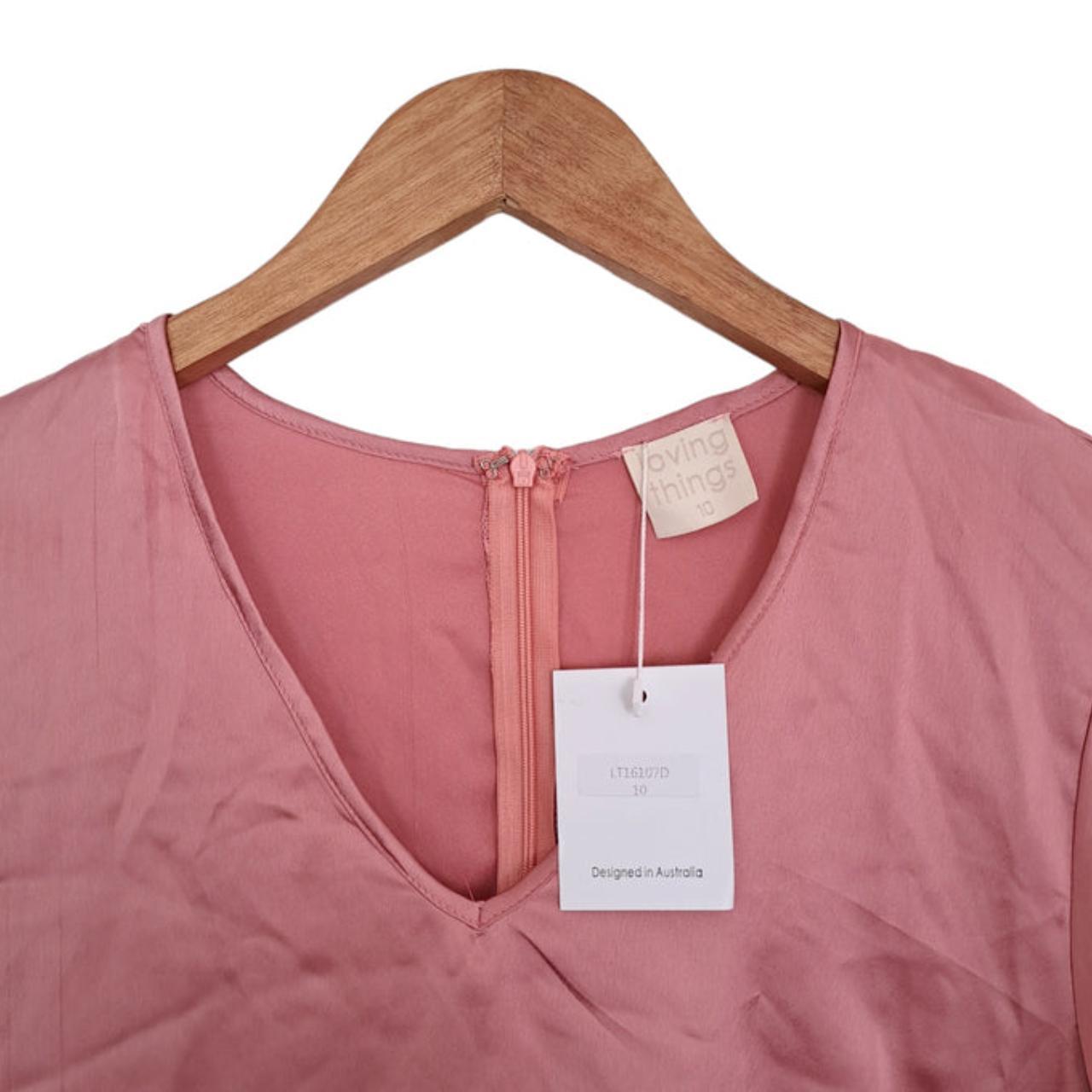 Blouse Women Small Size 10 Pink V-neck