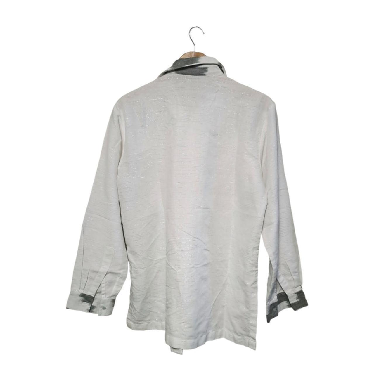 Polo Shirt Men Large Glittery Long Sleeve