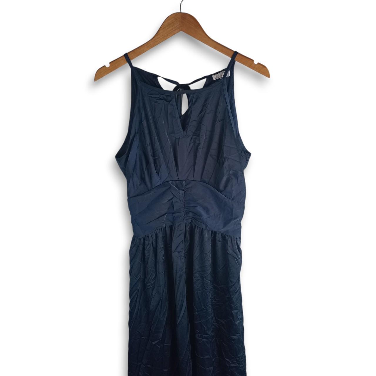 Dress Women Medium UK10-12 Navy A-Line Maxi