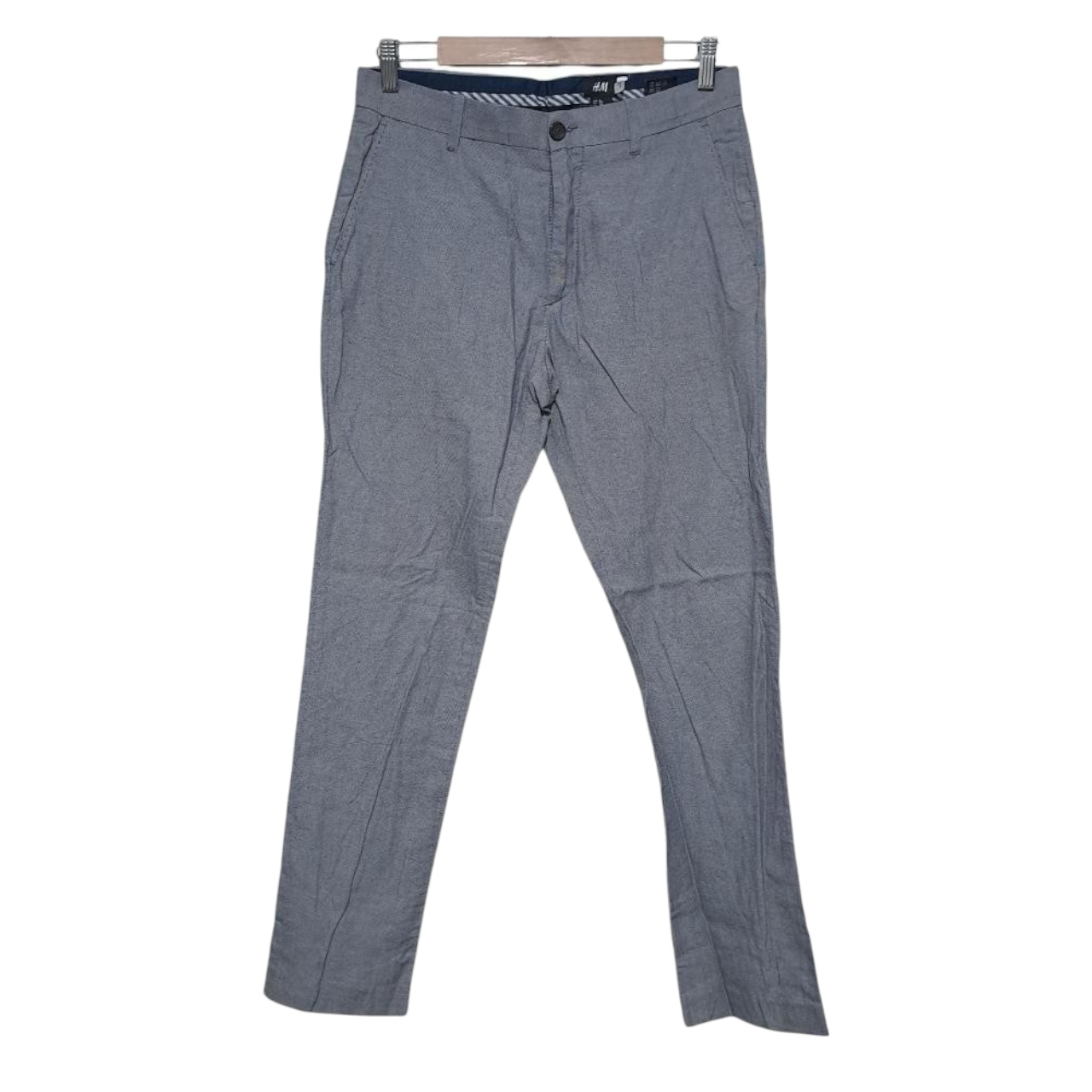 Pants Men Medium H&M grey Slim Fit