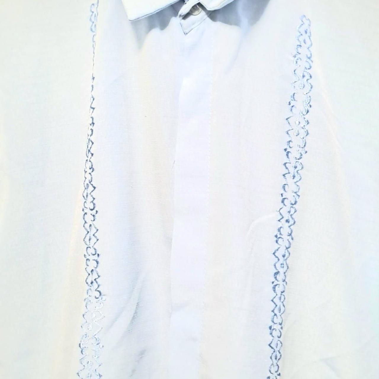 Polo Shirt Men Medium Blue Short Sleeve