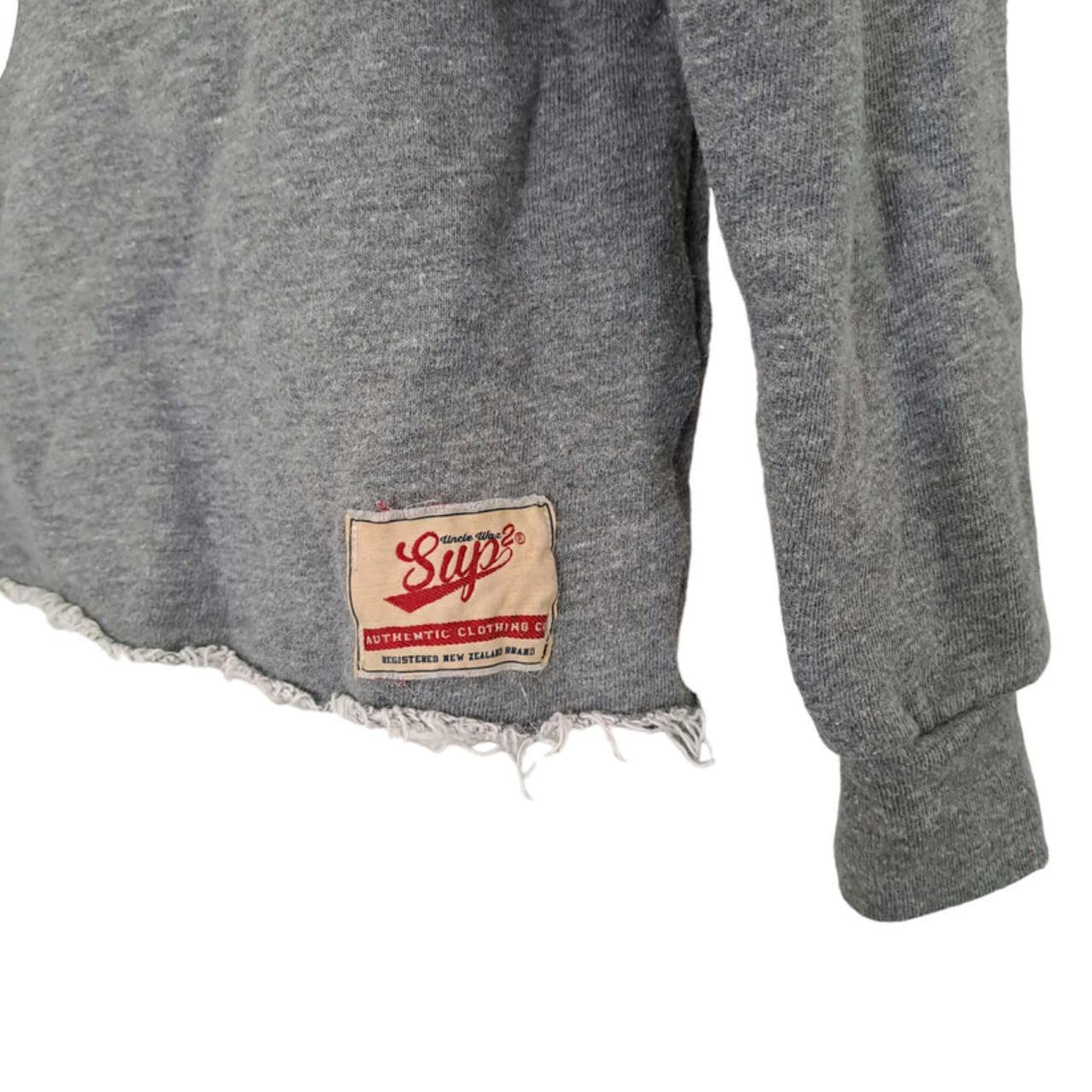 Jumper Women One Size Grey Cropped Sweatshirt