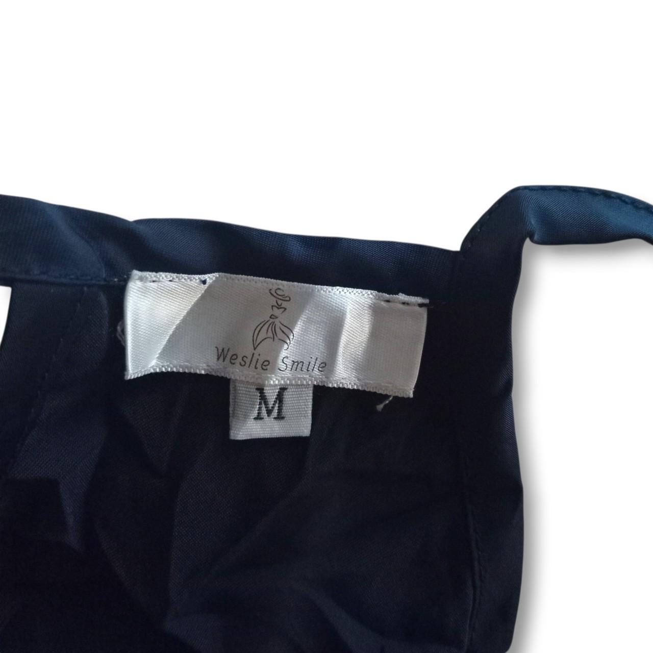 Dress Women Medium UK10-12 Navy A-Line Maxi