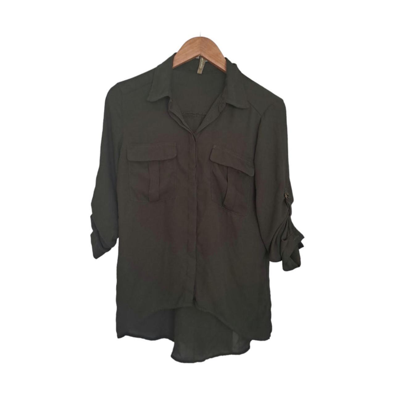 Blouse Women Small UK10 Green / Khaki