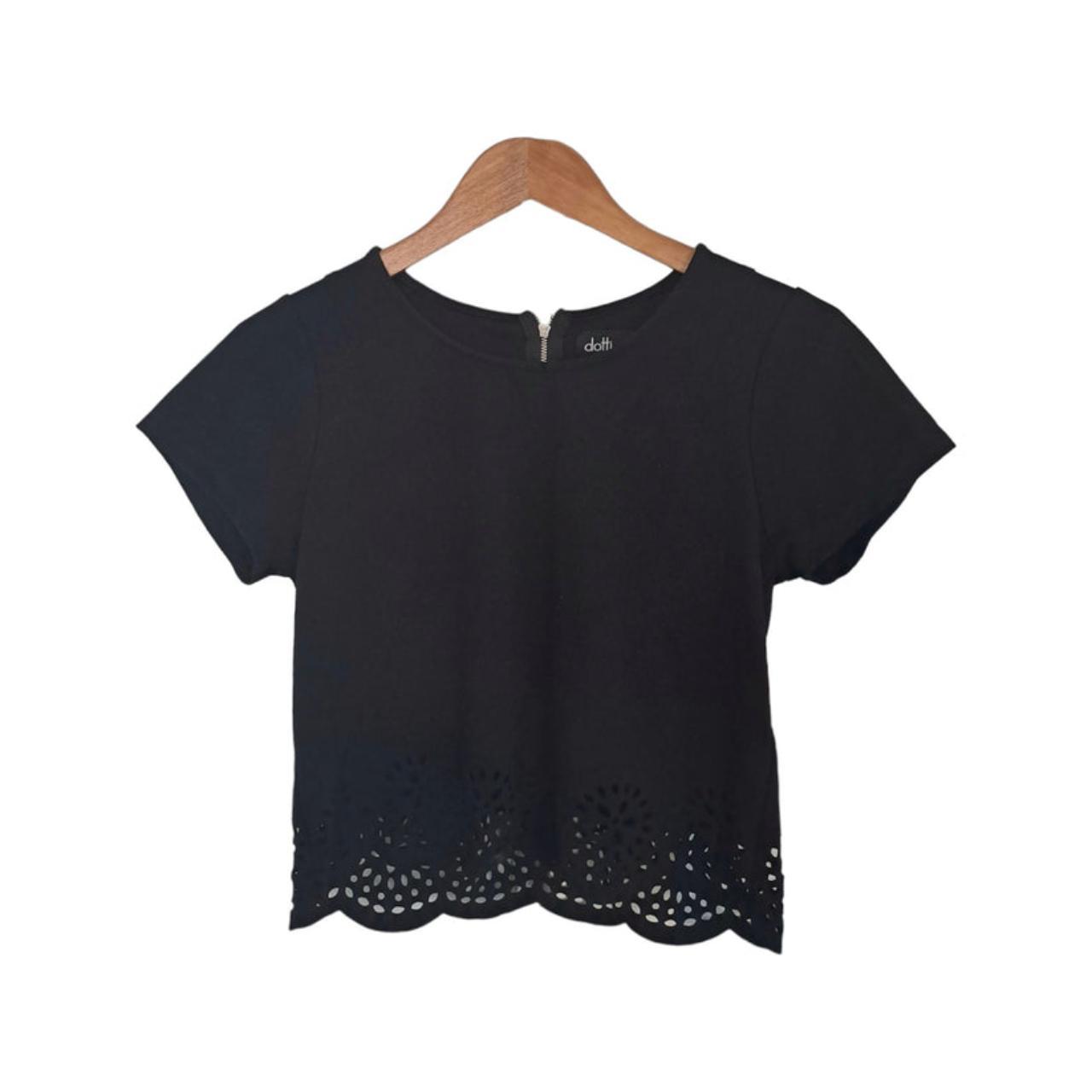 Blouse Women Small Size 10 Black Shirt