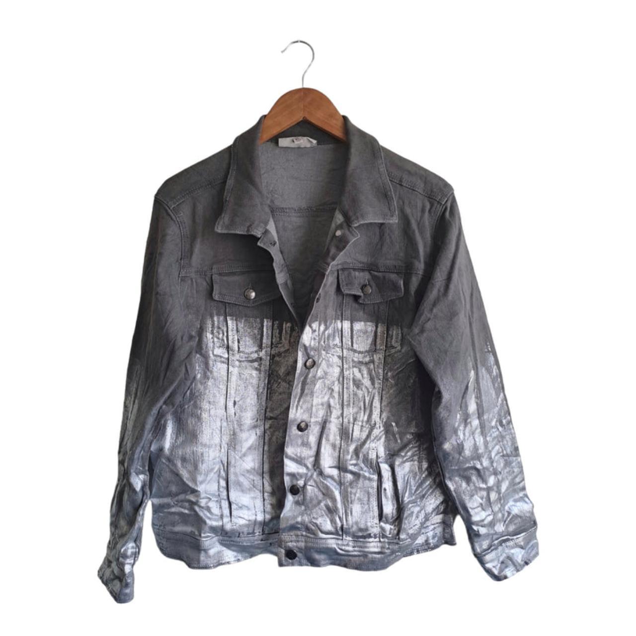 Jacket Women XL Grey/Silver Denim 