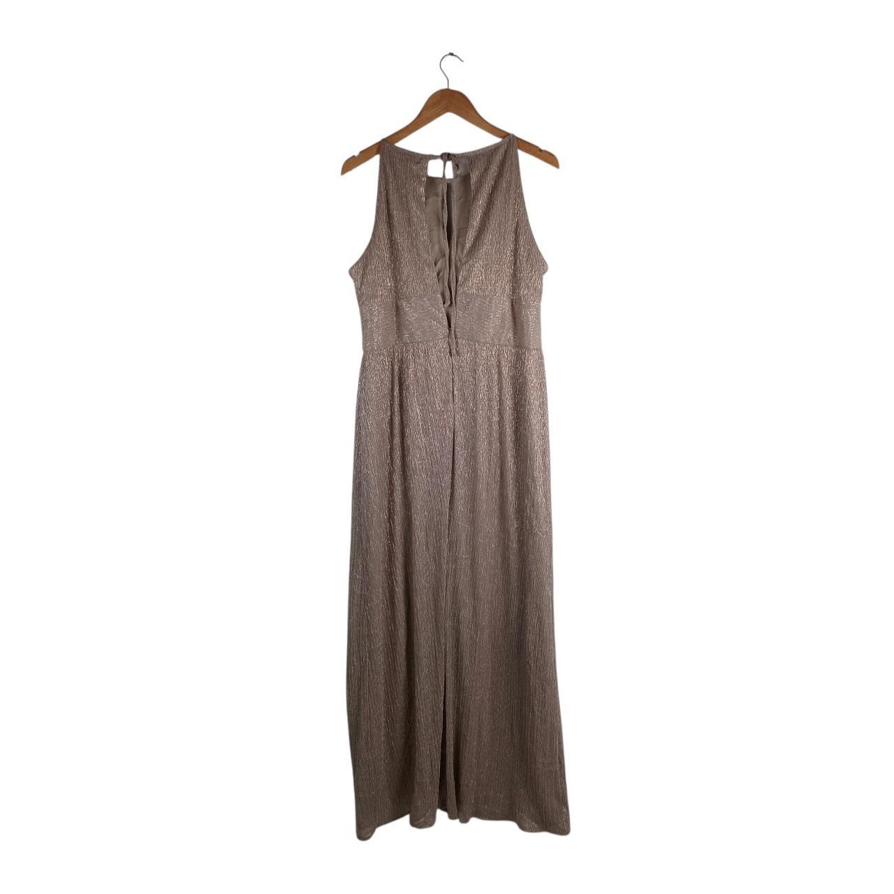 Dress Women 18 Petite Large Metallic Halterneck Gown
