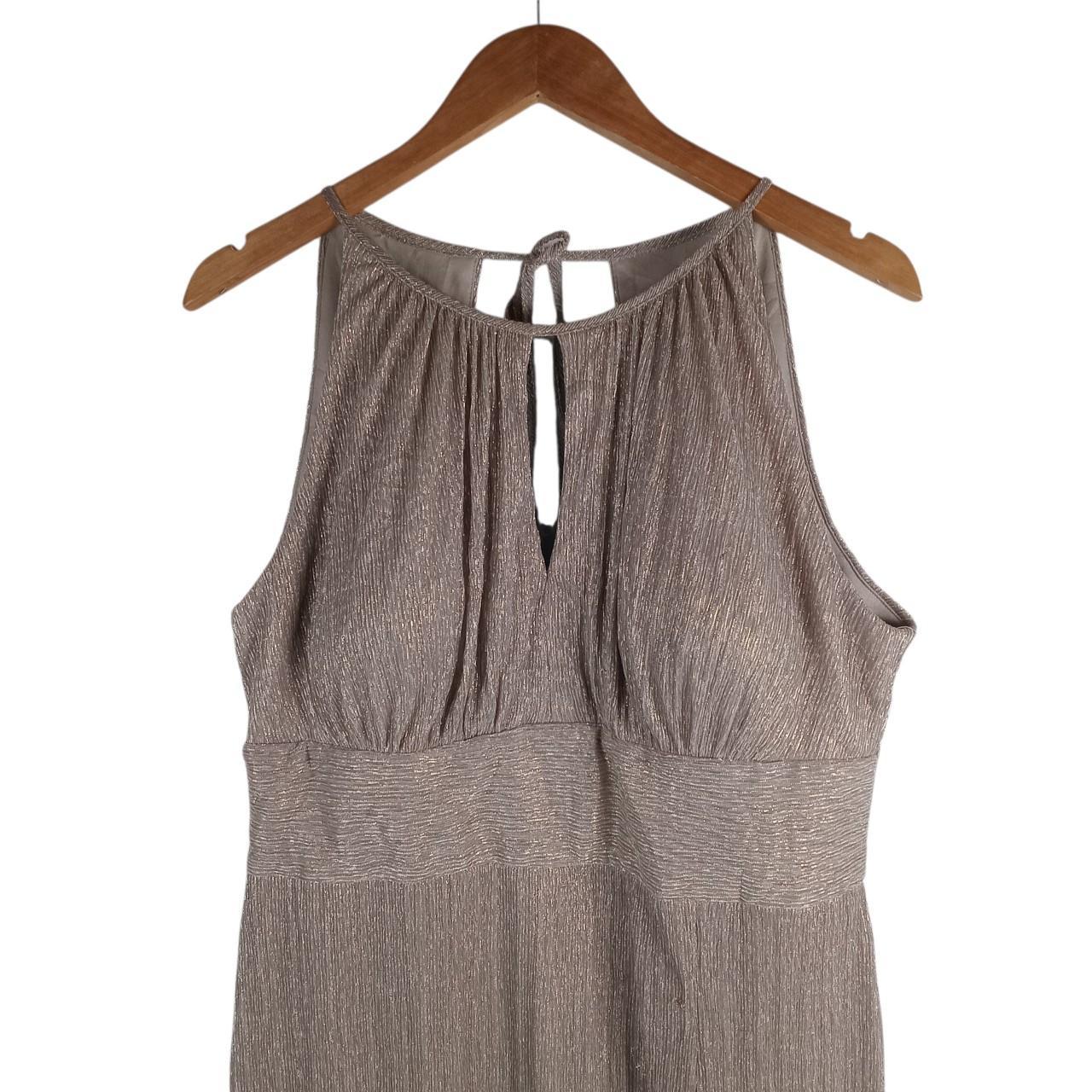 Dress Women 18 Petite Large Metallic Halterneck Gown