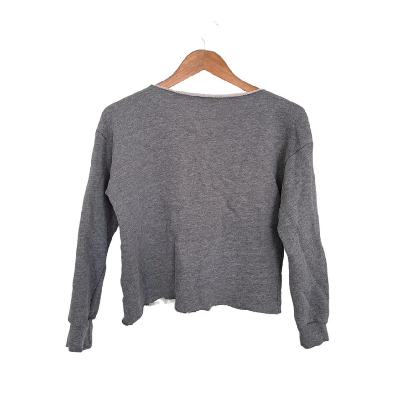 Jumper Women One Size Grey Cropped Sweatshirt
