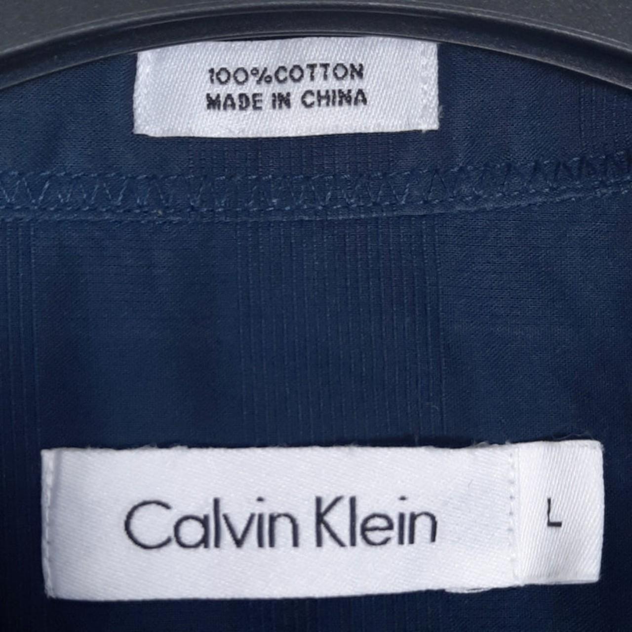 Polo Shirt Men Large Navy blue Calvin Klein