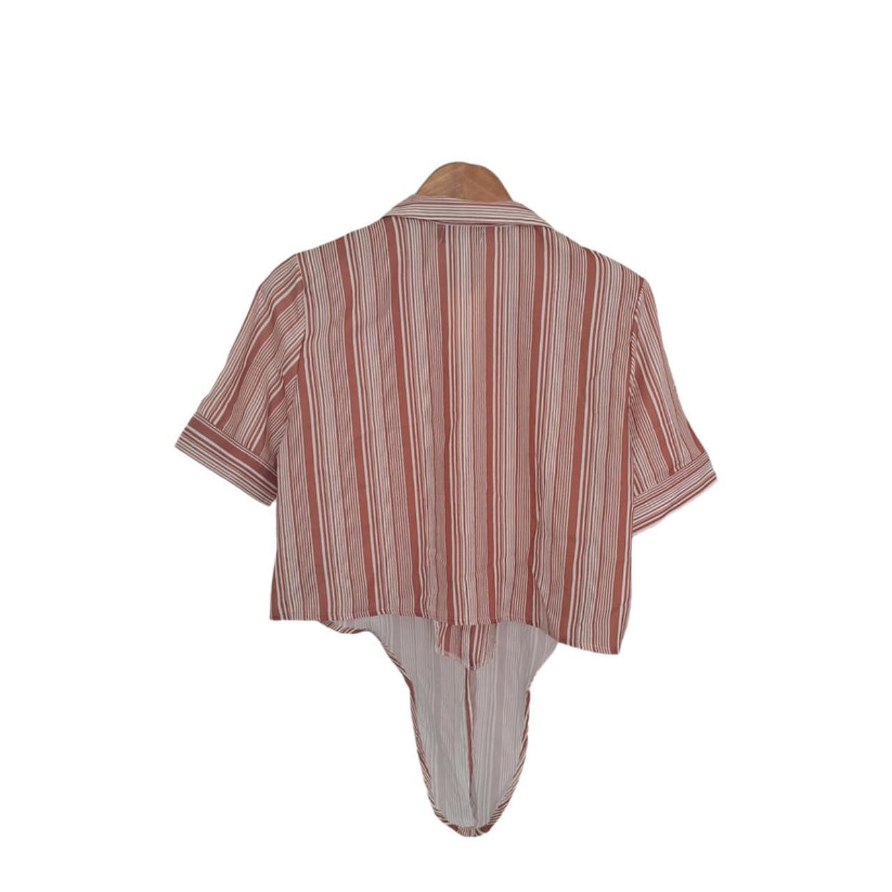 Crop Top Women Medium Tie-Front