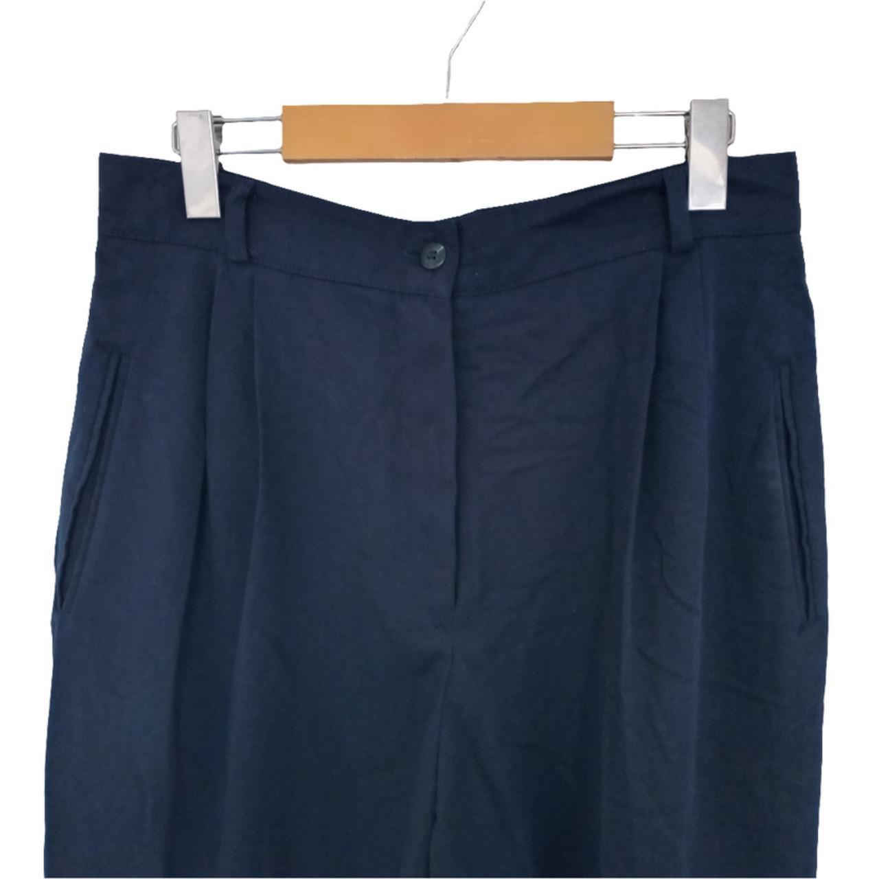 Pants Women Medium UK12 Navy blue slacks