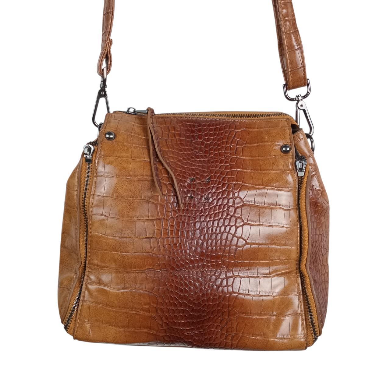 Bag Women Chic Faux Crocodile Skin