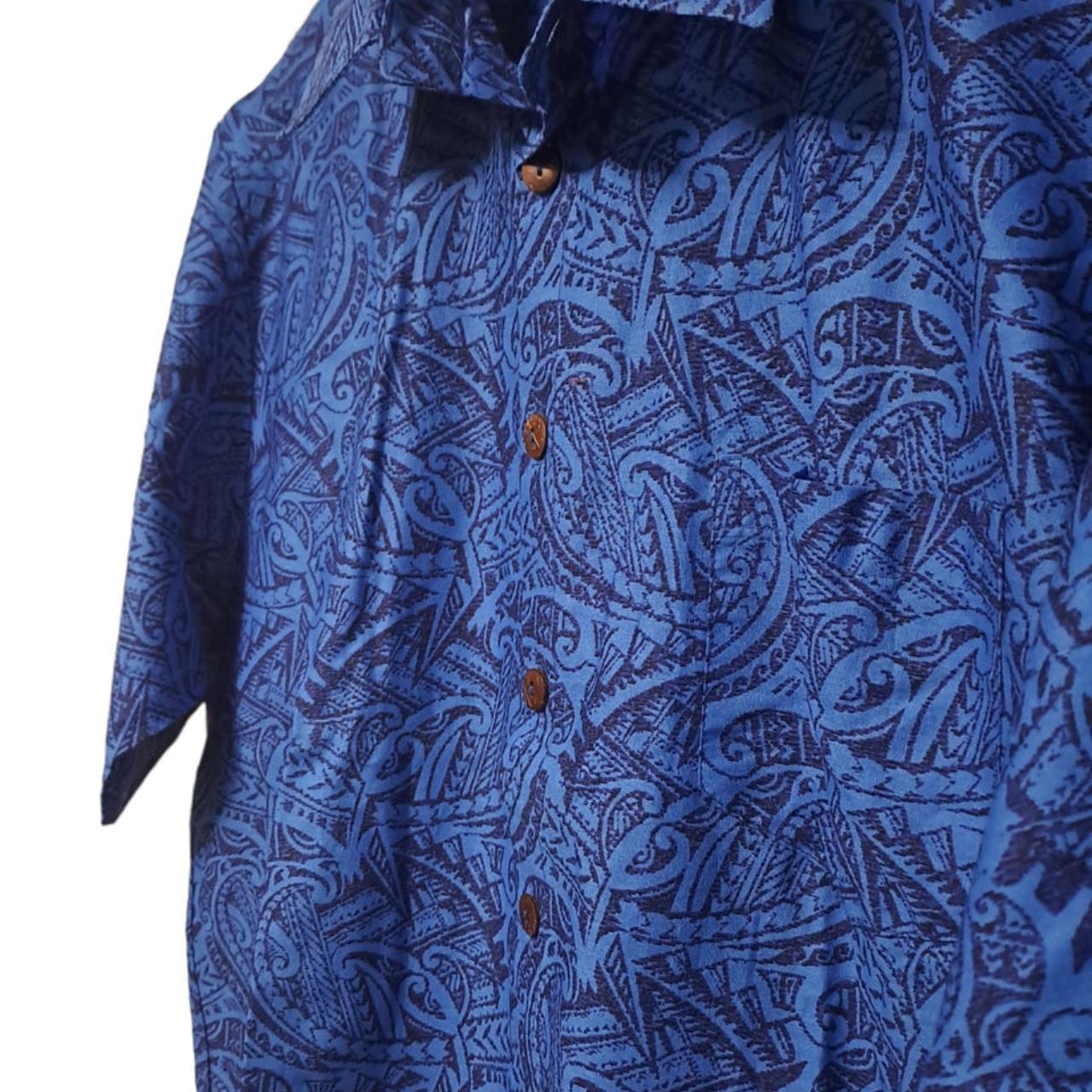 Polo Shirt Men XL Blue Island Short sleeve