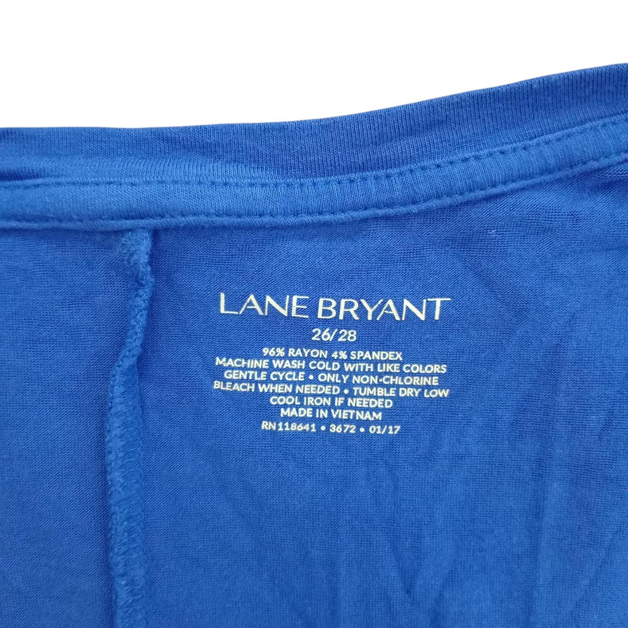 T-shirt Women Plus Size Blue V-neck