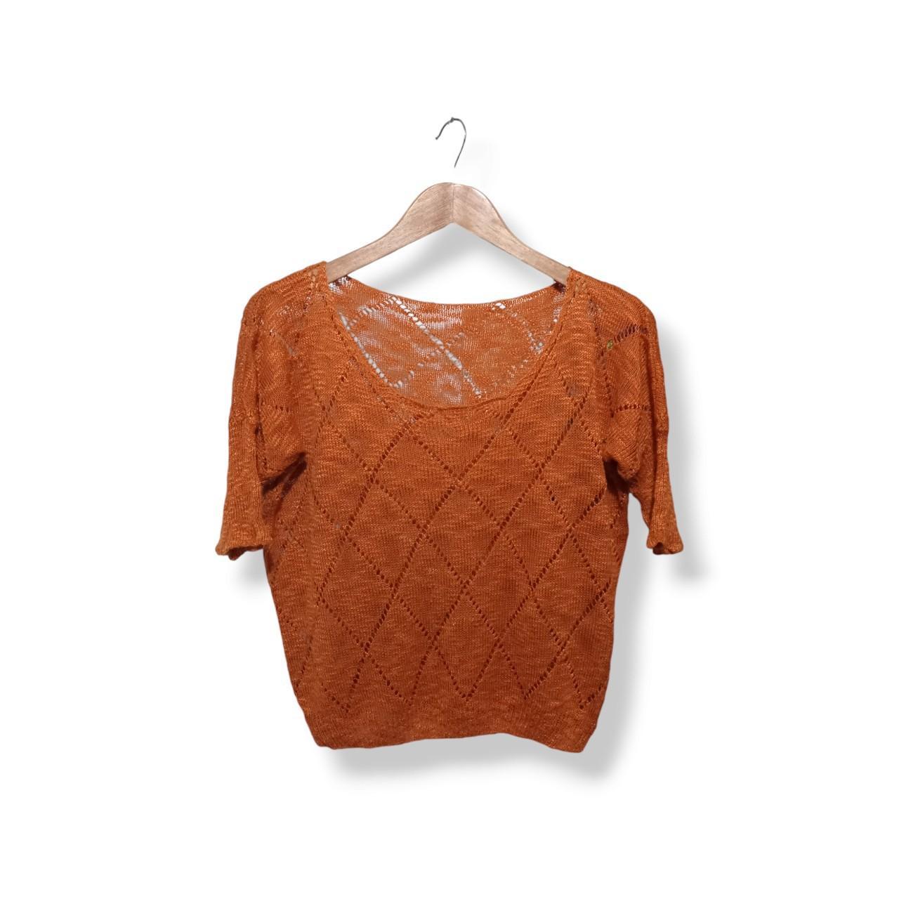 Blouse women medium Orange top
