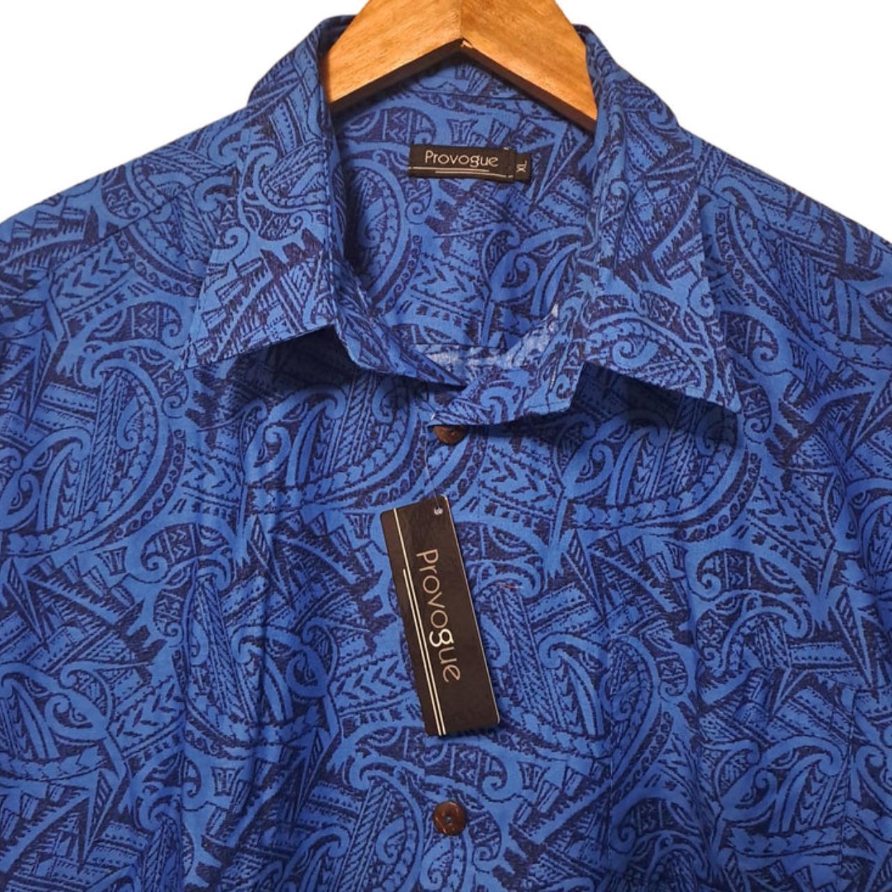 Polo Shirt Men XL Blue Island Short sleeve