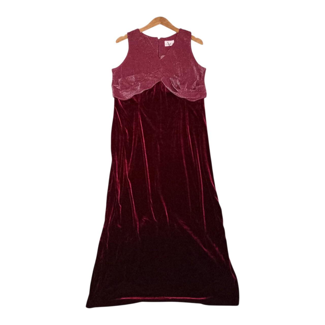 Dress Women Large Elegant Burgundy Maxi