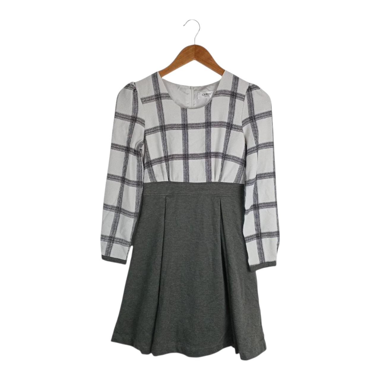 Dress Women UK8 Plaid and Gray Mini Dress