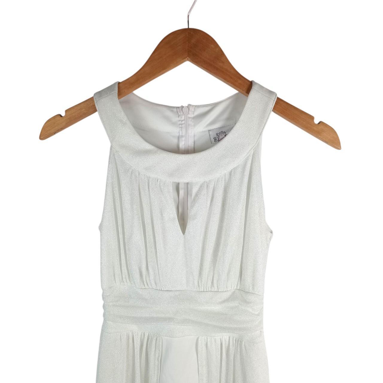 Dress Women UK4 White High-Low Maxi