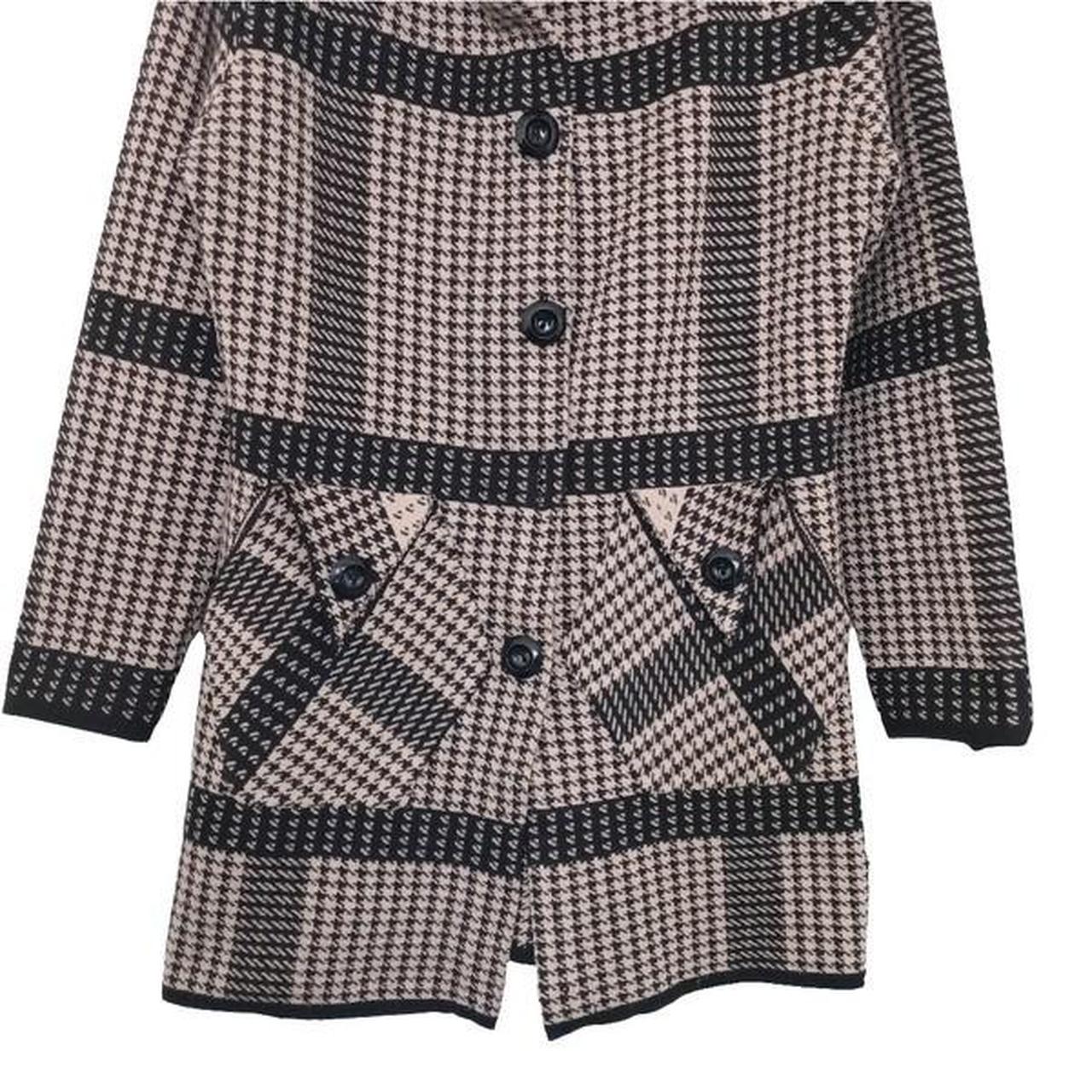 Coat Women's Medium Black and Brown Jacket