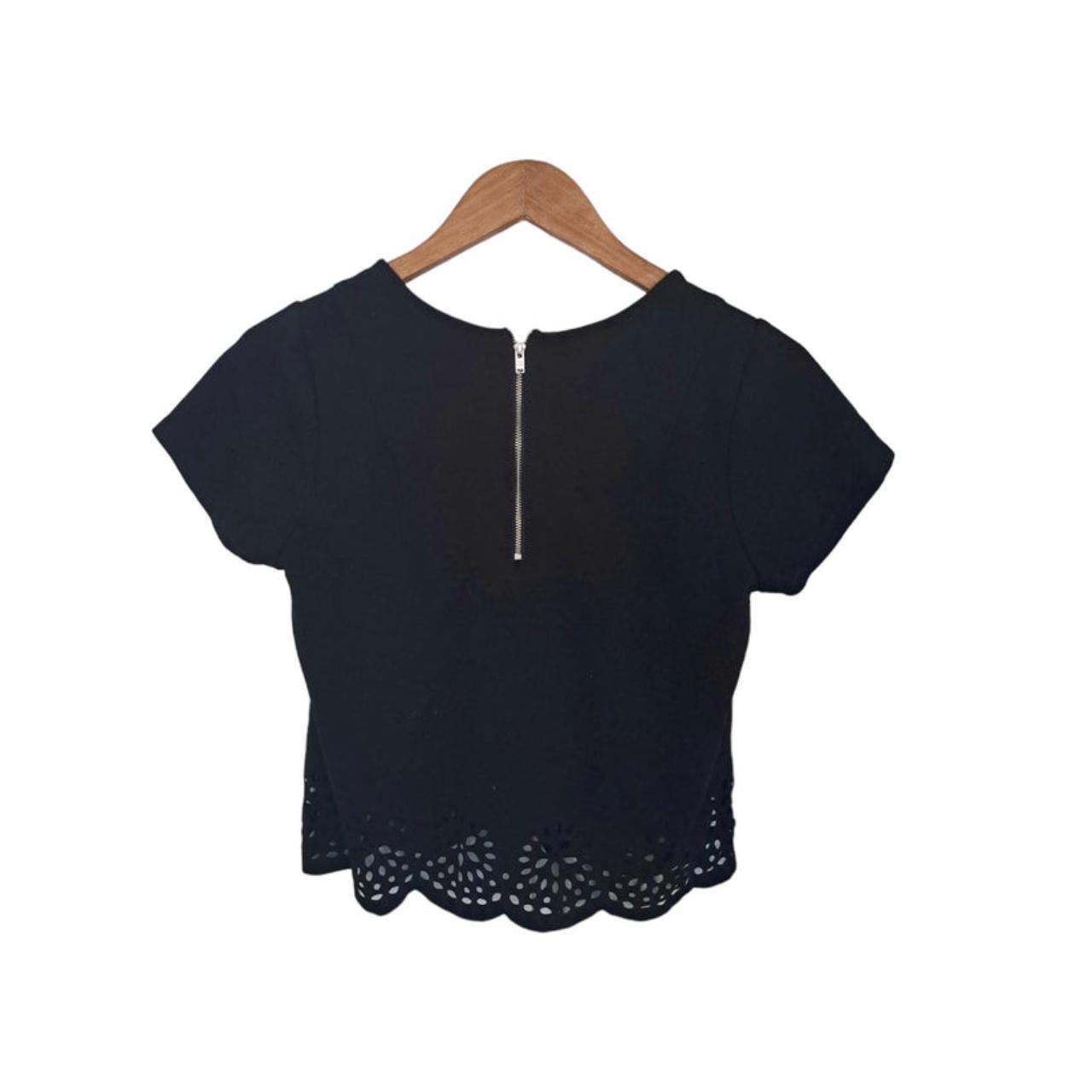 Blouse Women Small Size 10 Black Shirt
