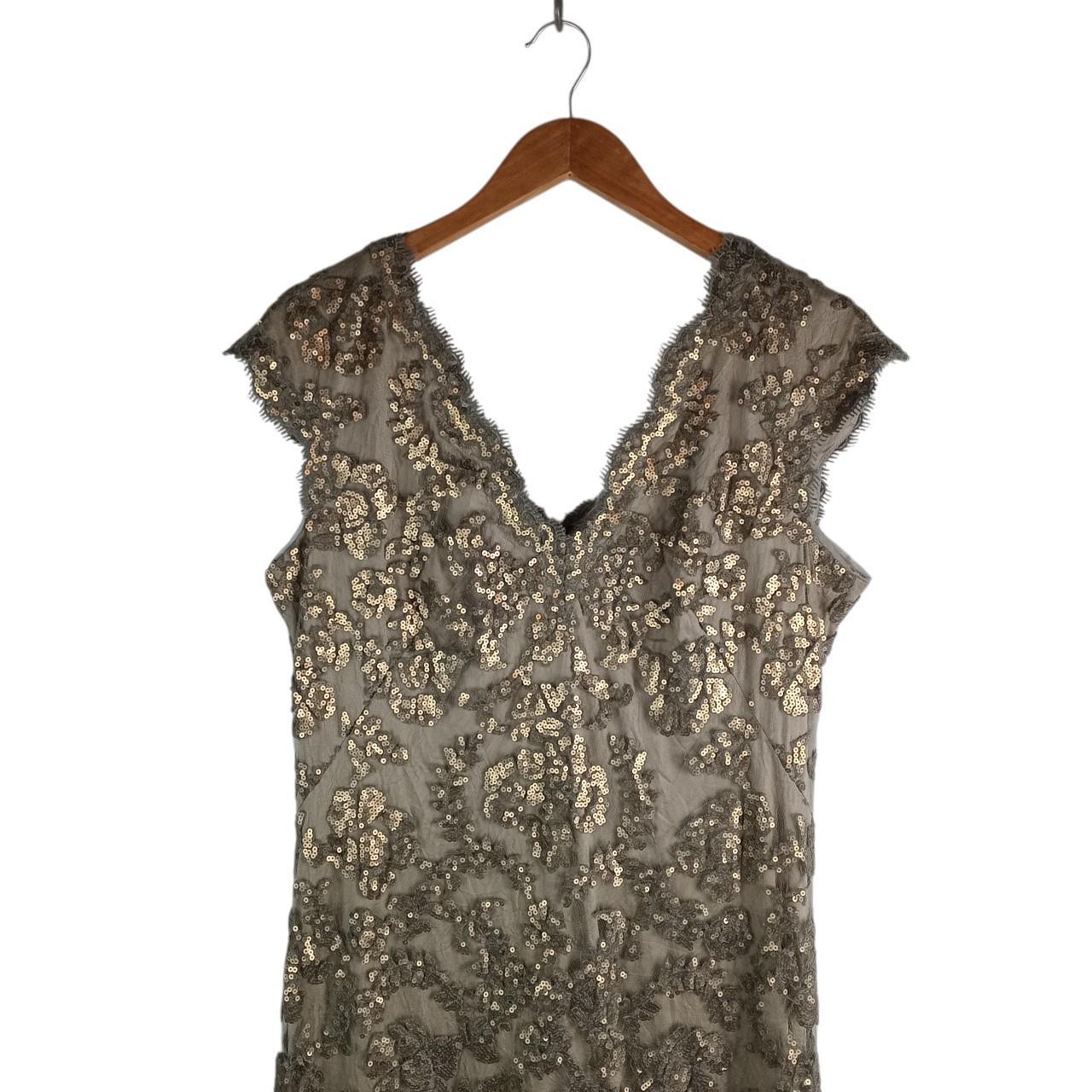 Dress Women UK18 Golden Sequin Maxi