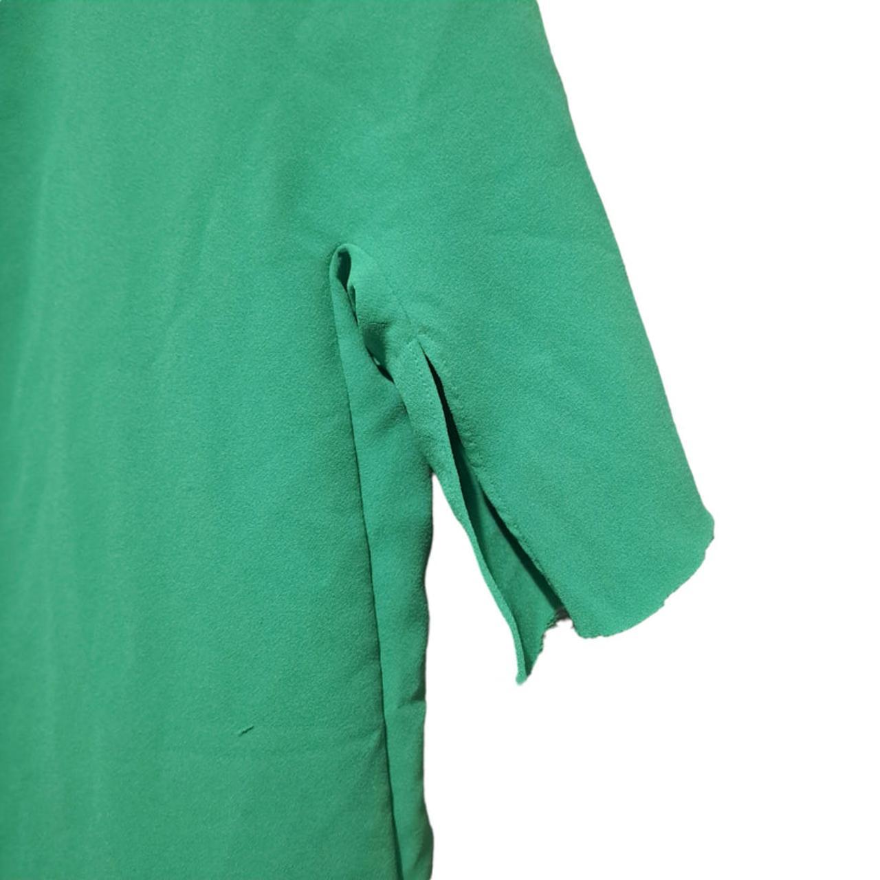 Blouse Women Medium Green Long Top