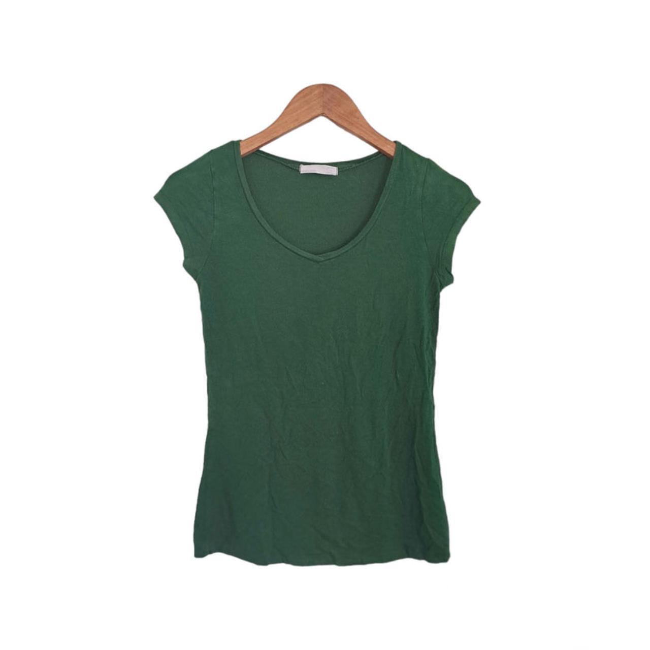 Shirt Women xxs green cotton top