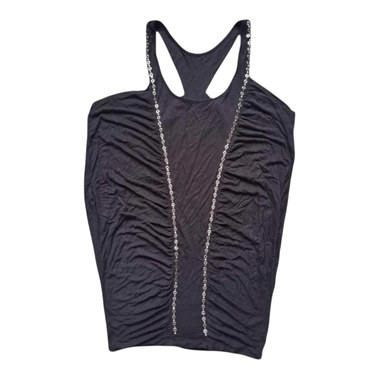 Crop Top Women Small UK10 Black Top