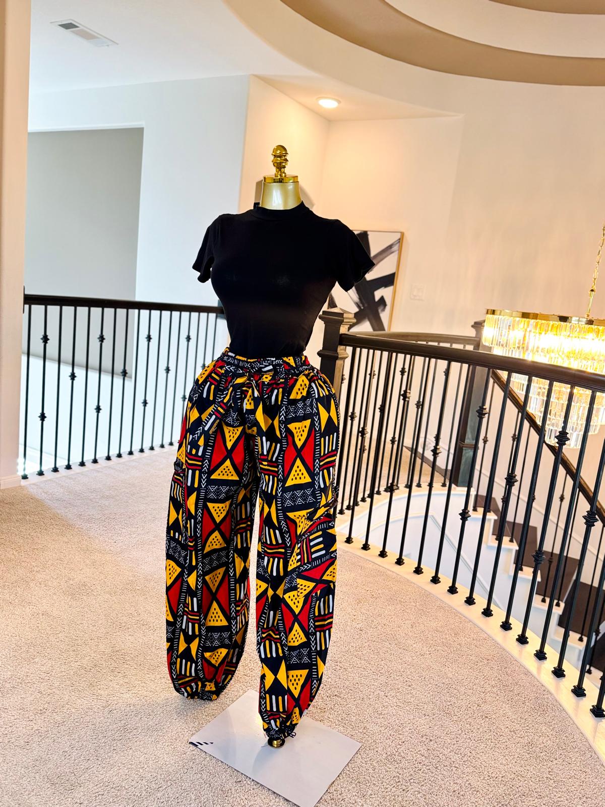 Luxe Ankara Wide-Leg Statement Pants