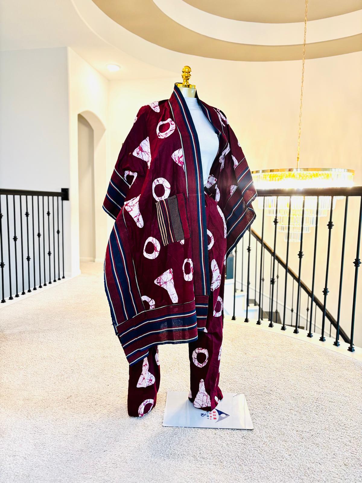 Luxe Ankara Kimono & Pants Set