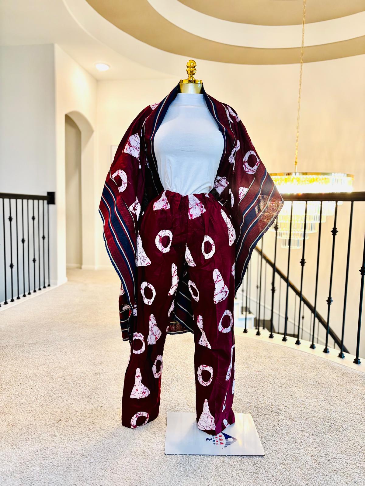 Luxe Ankara Kimono & Pants Set