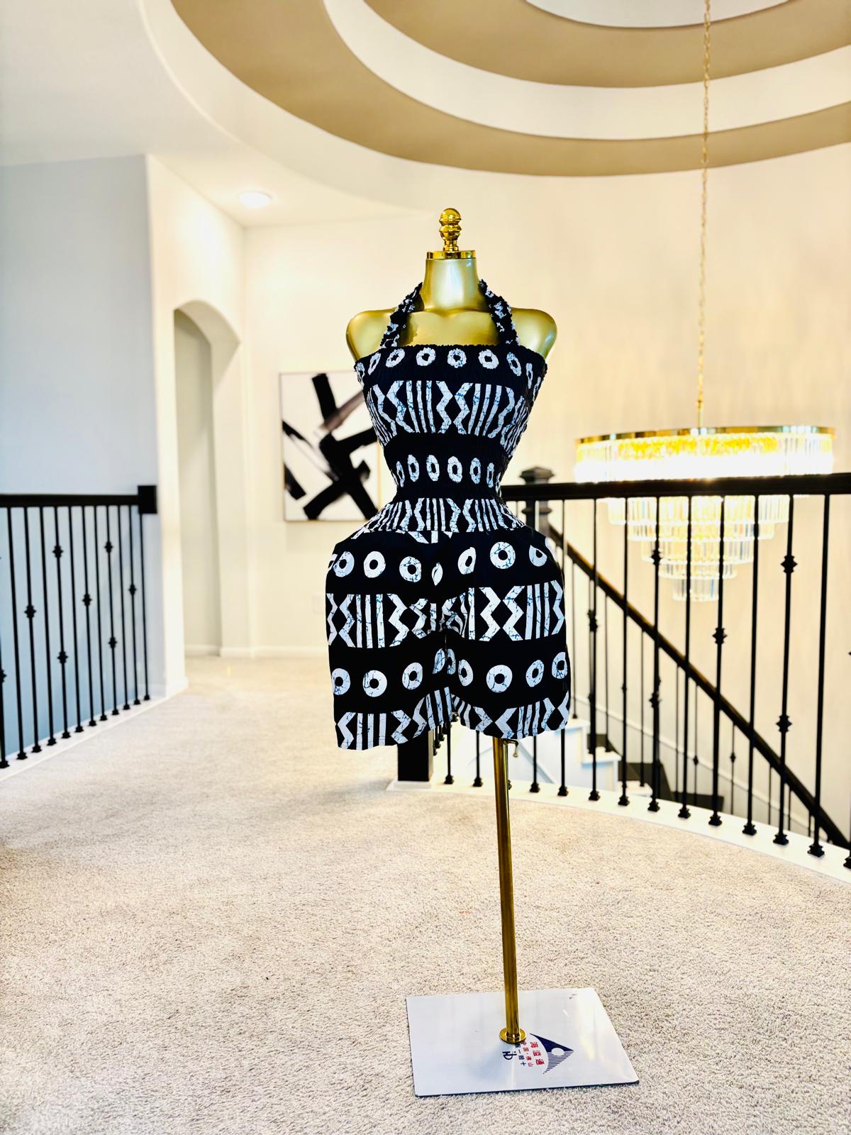 Luxe Ankara Halter Top & Shorts Set