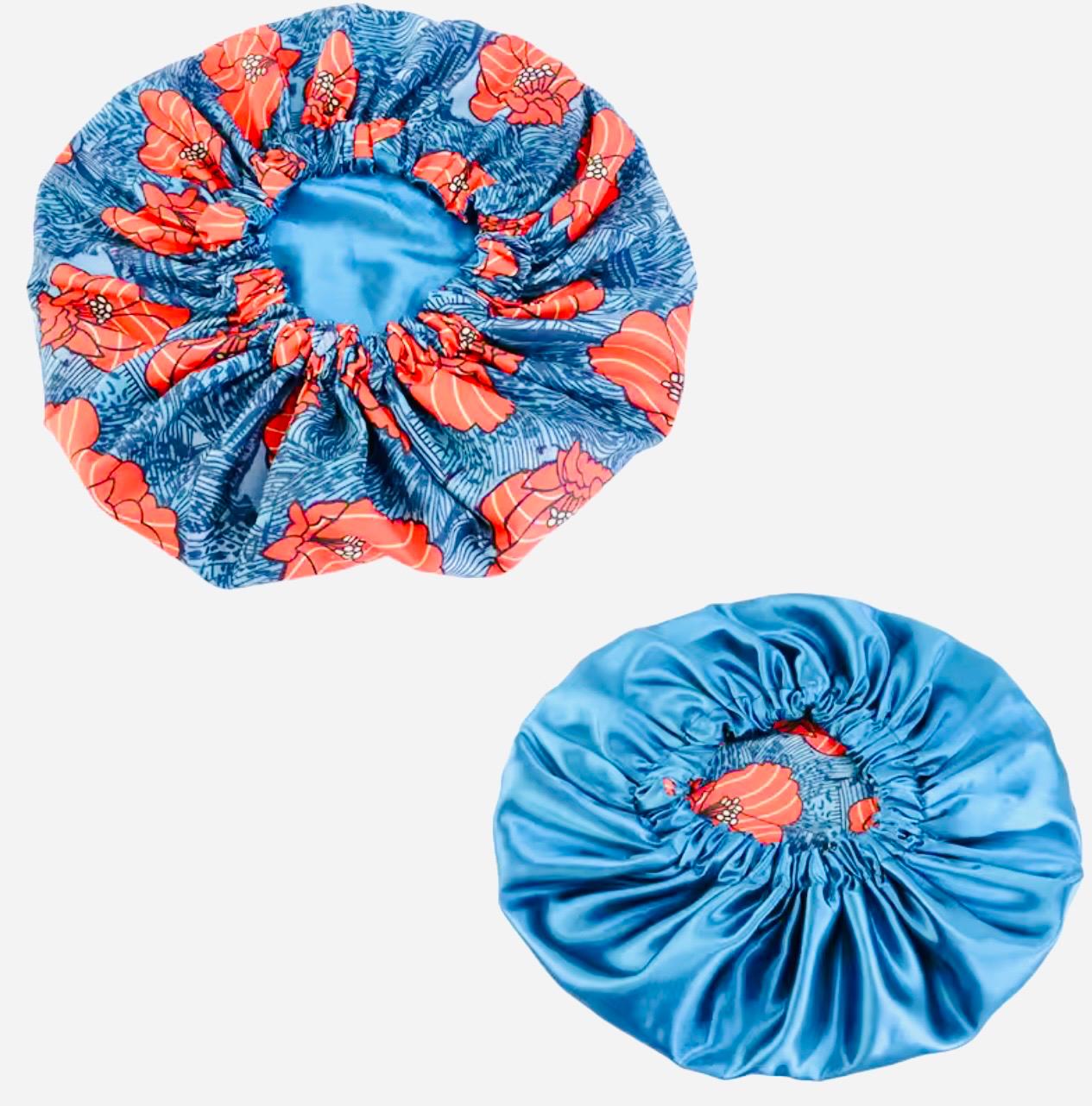 Luxe Ankara Satin Hair Bonnet