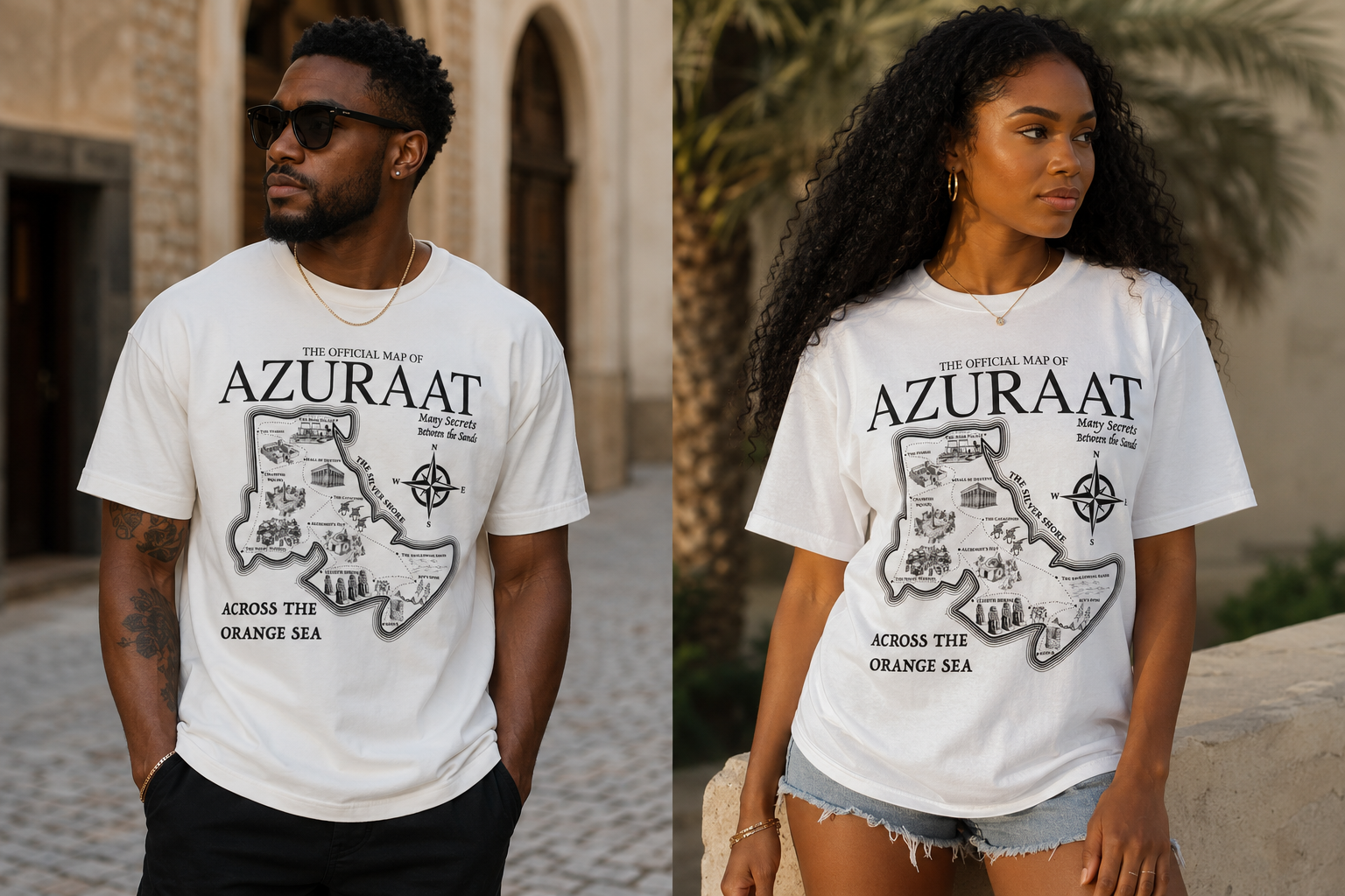 Map of Azuraat Tee & Tote Bag