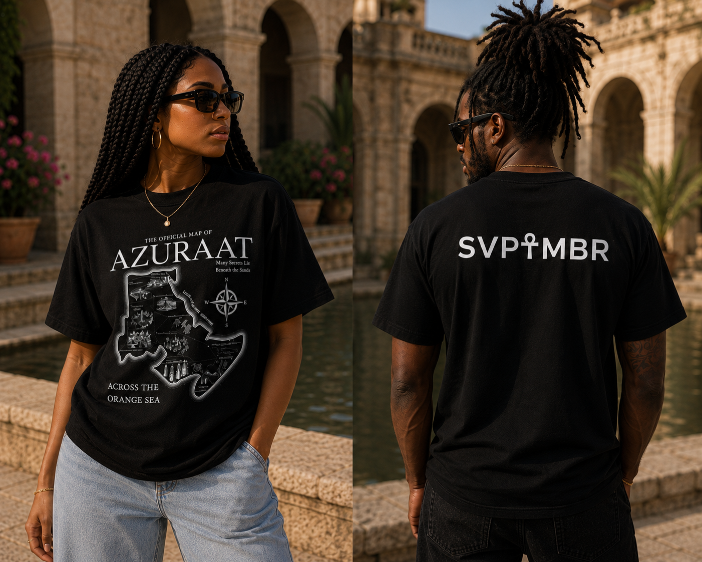 Map of Azuraat Tee & Tote Bag