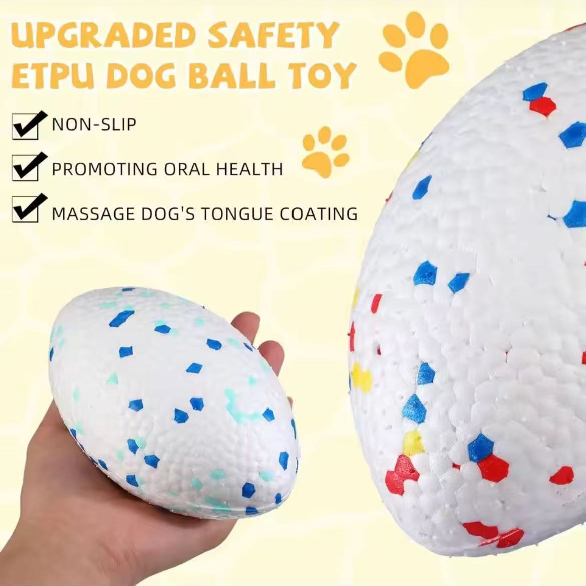 Durable Speckled Dog Toy Balls