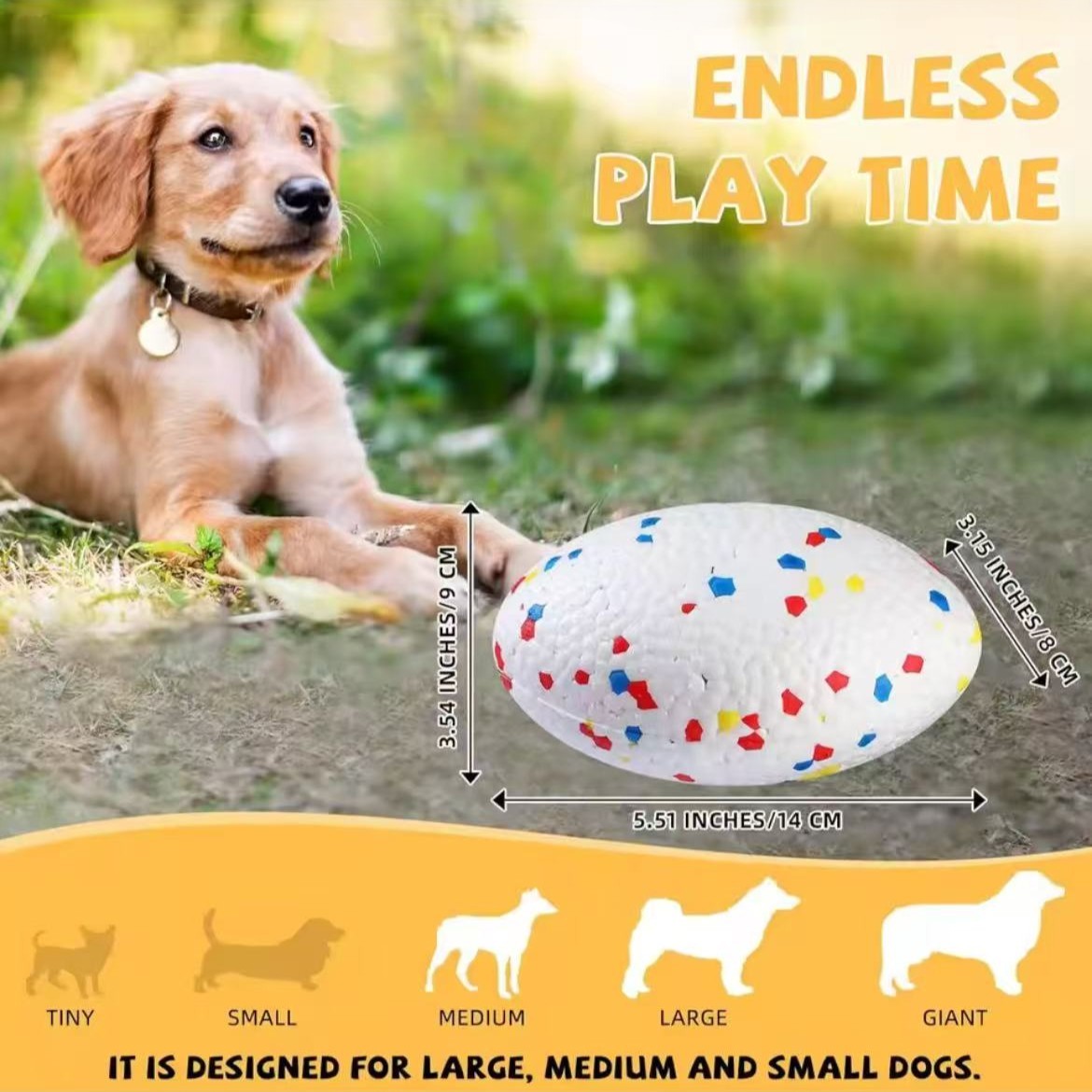 Durable Speckled Dog Toy Balls